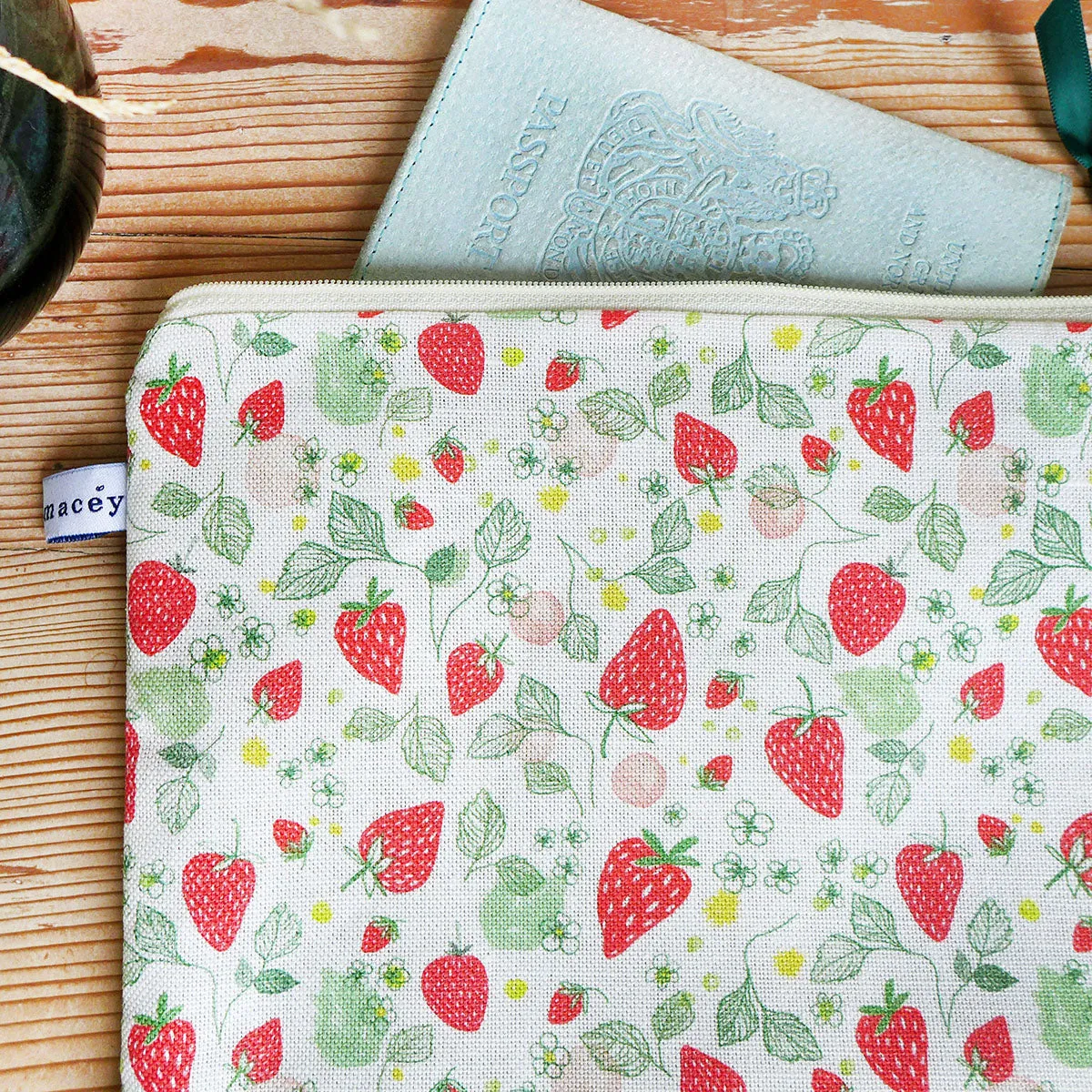 Strawberries Travel Pouch