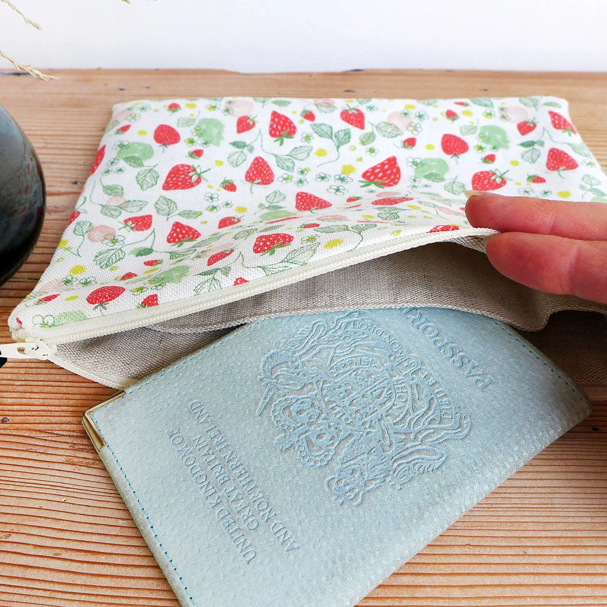 Strawberries Travel Pouch