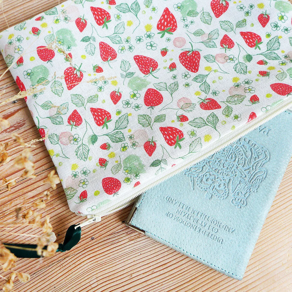 Strawberries Travel Pouch