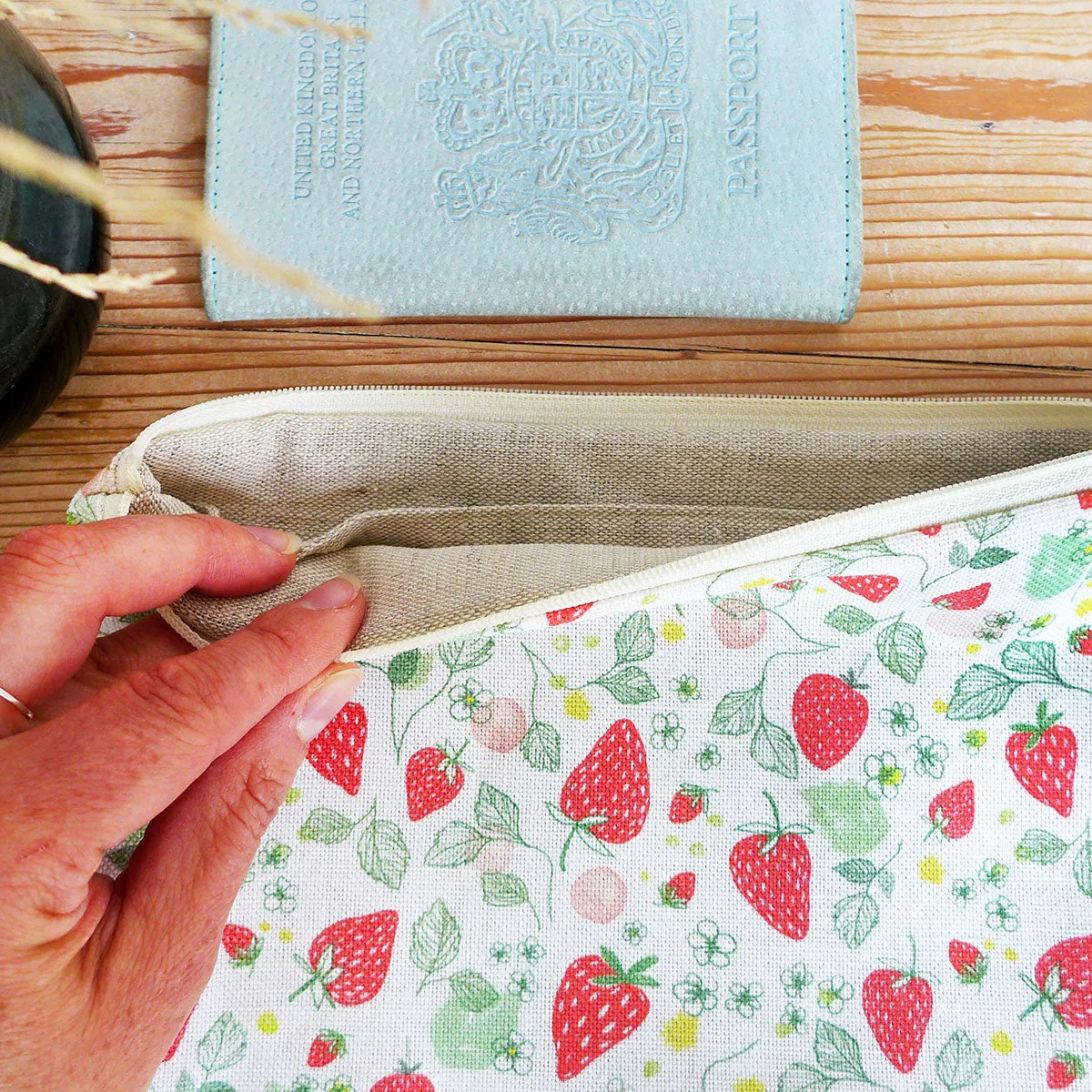 Strawberries Travel Pouch