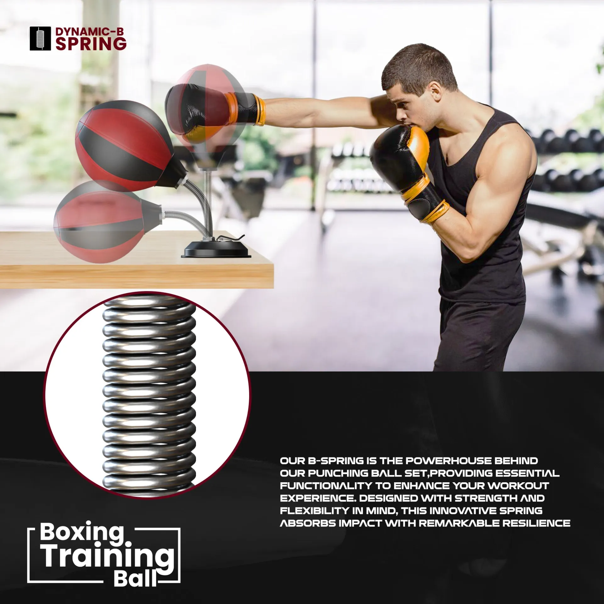 Stress Release Desktop Punching Ball - Suction Cup Boxing Bag for Stress Relief, Focus Training, and Fun