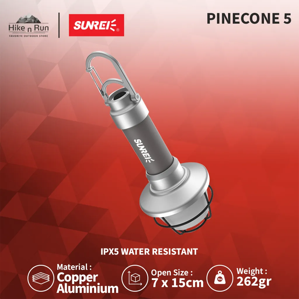 SUNREI PINECONE 5 LAMPU CAMPING RECHARGEABLE