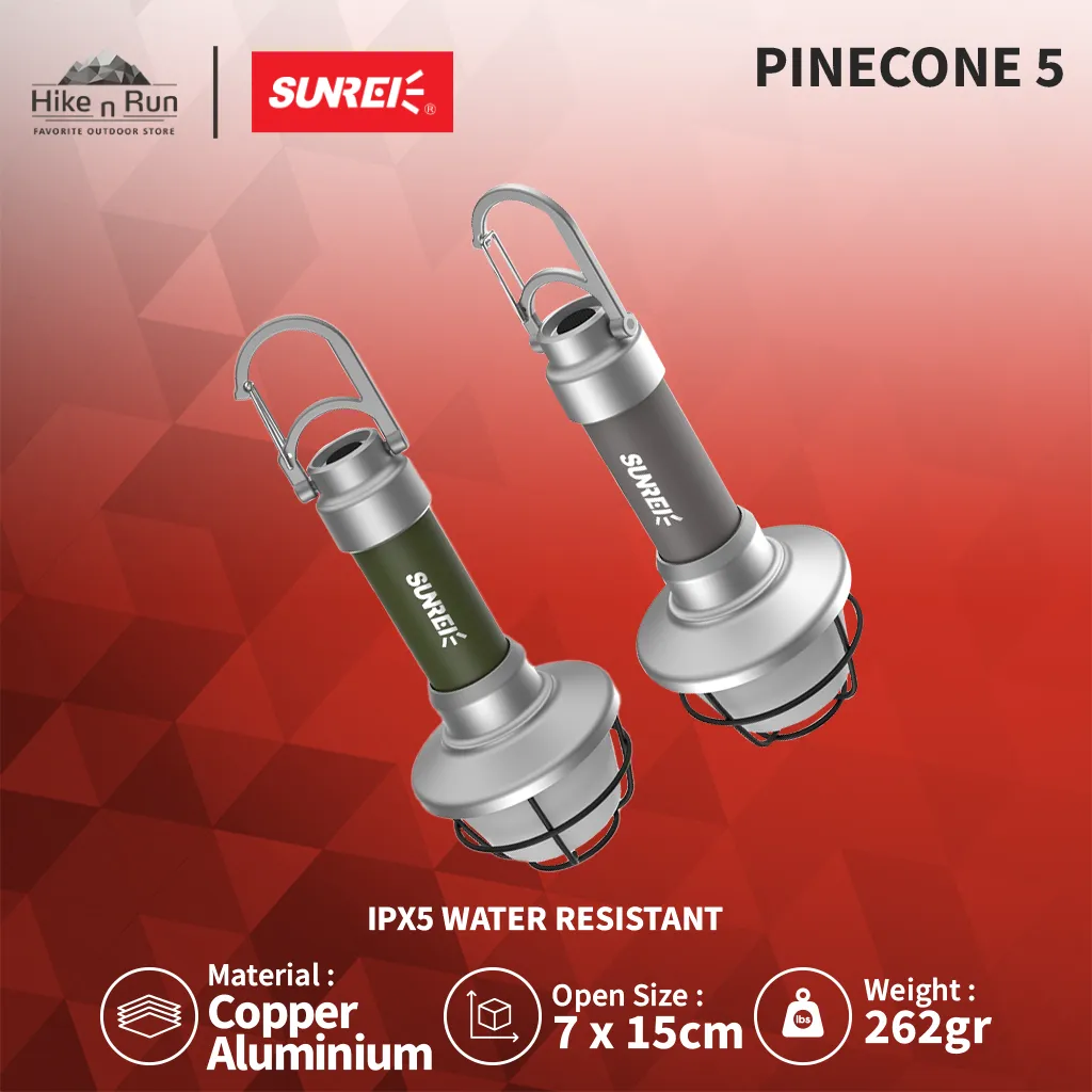 SUNREI PINECONE 5 LAMPU CAMPING RECHARGEABLE