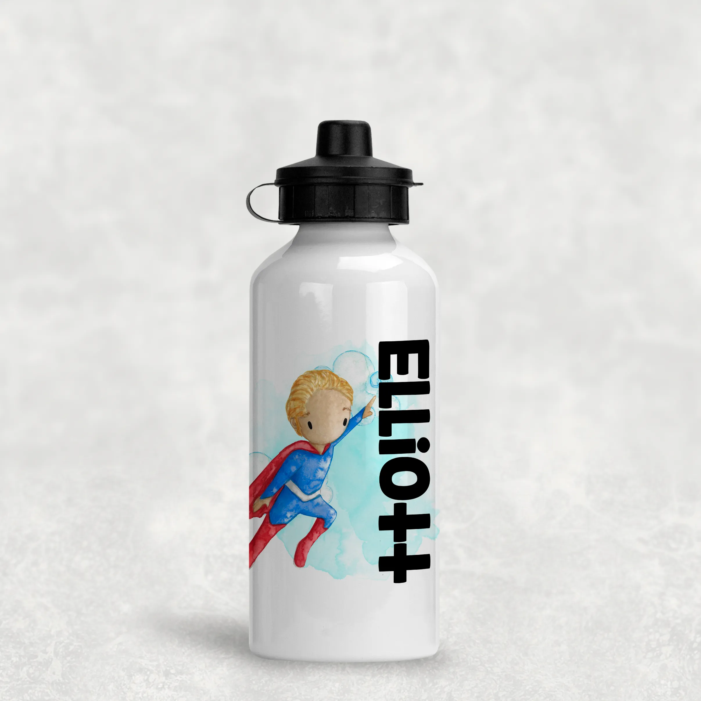 Super Hero Personalised Aluminium Water Bottle 400/600ml