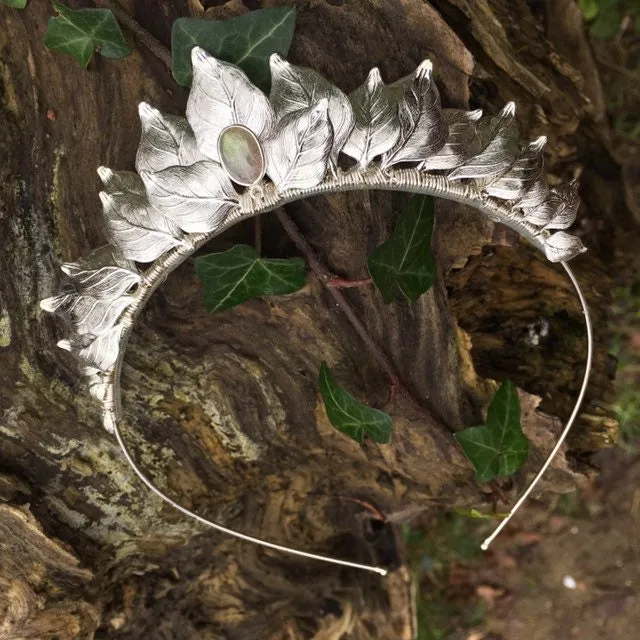 The CERES Leaf & Labradorite Headband