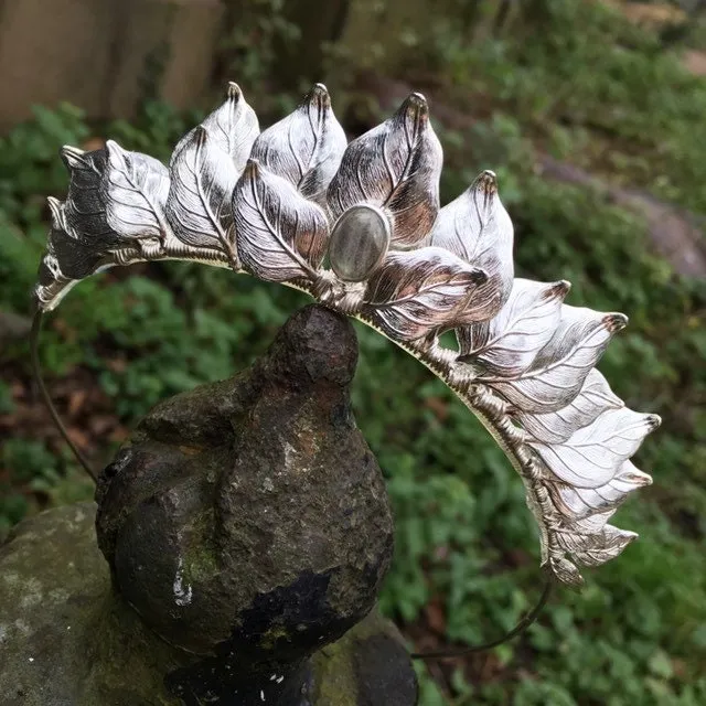 The CERES Leaf & Labradorite Headband