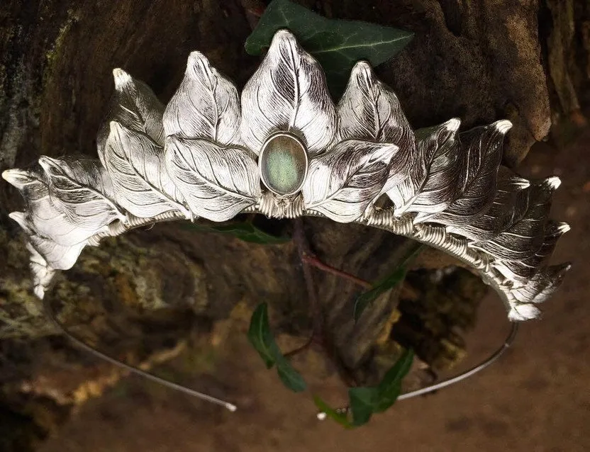 The CERES Leaf & Labradorite Headband