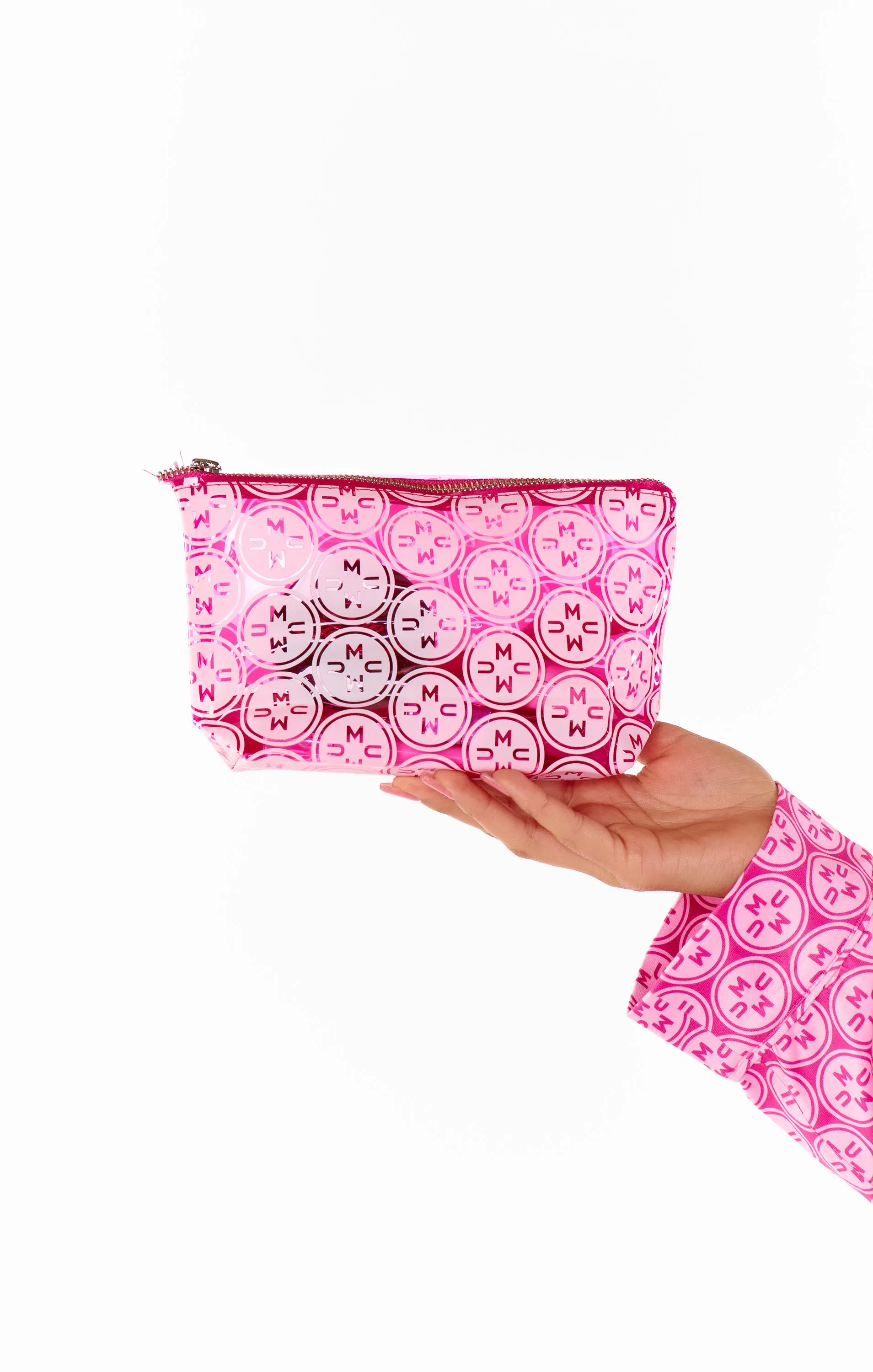 The Essentials Makeup Bag ~ Pink Mumu Logo