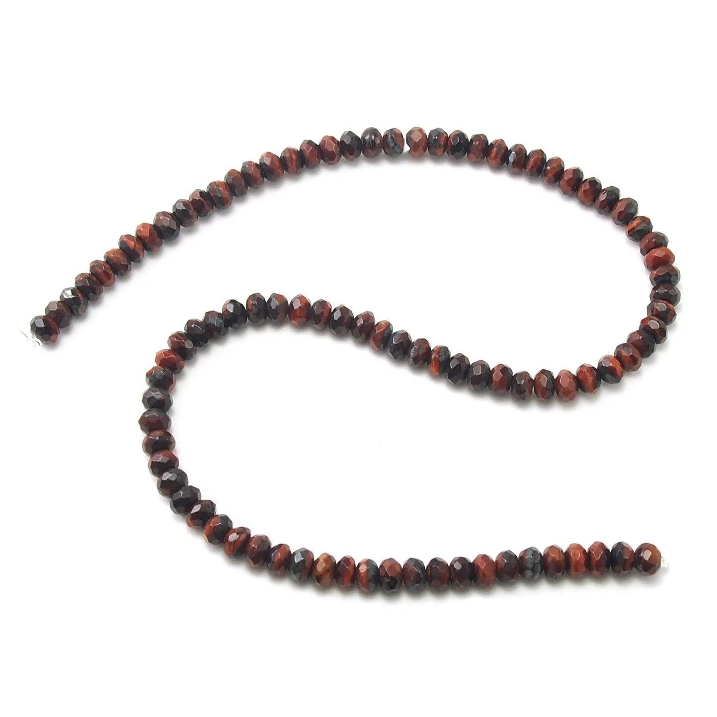 Tiger's Eye Faceted Rondelles 6mm Strand