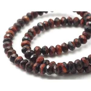 Tiger's Eye Faceted Rondelles 6mm Strand