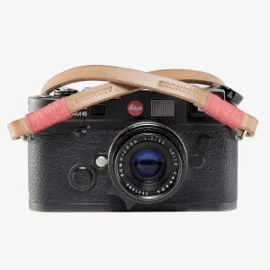 Tokyo #103 - Tanned & Red leather camera strap