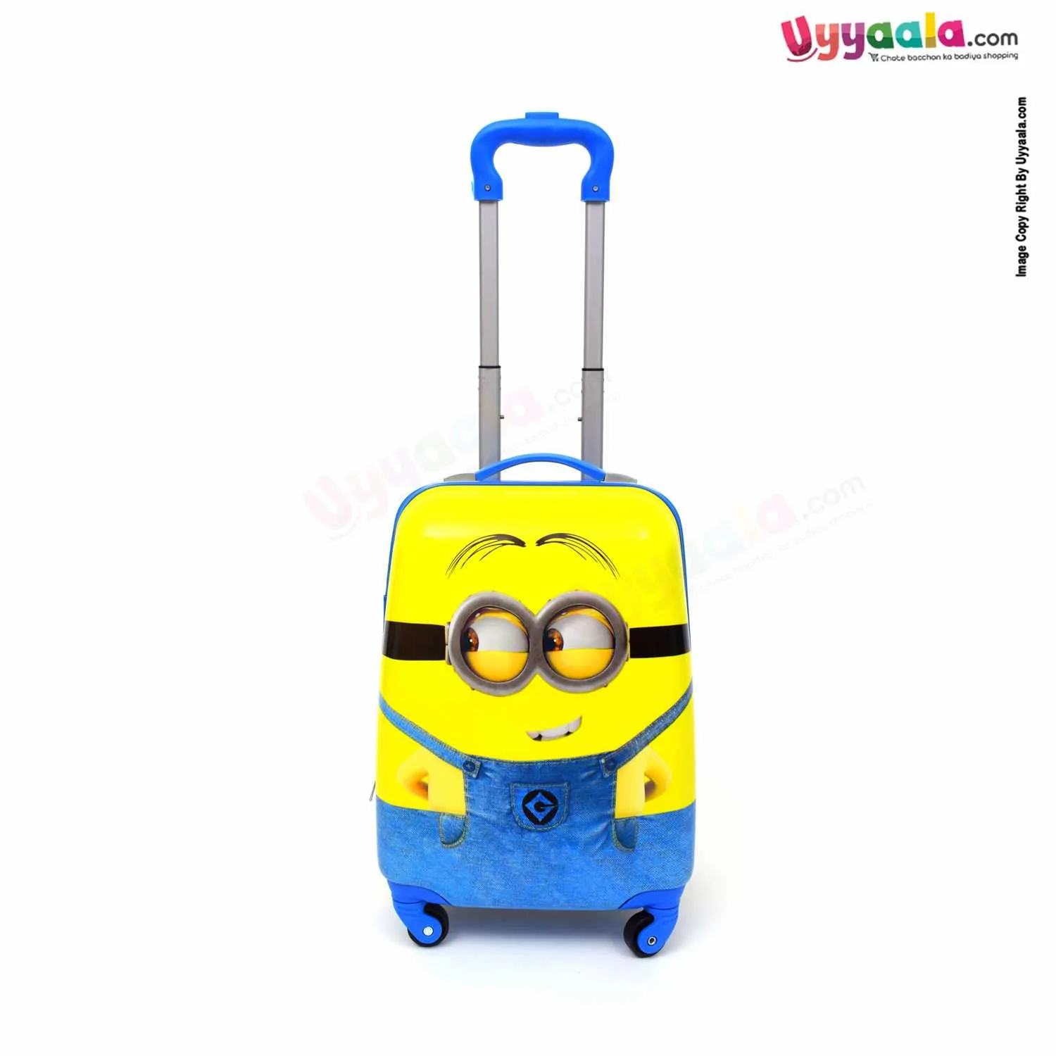 Travel Trolley Bag for Kids with Minion Print 18 Inches - Yellow