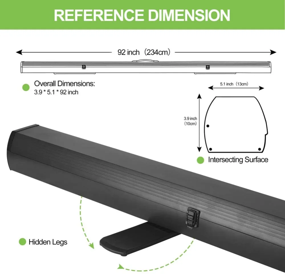 Upmost Office Portable Pull-Up 92"x77" & 60"x72" Green Screen Chroma Key Panel Backdrop