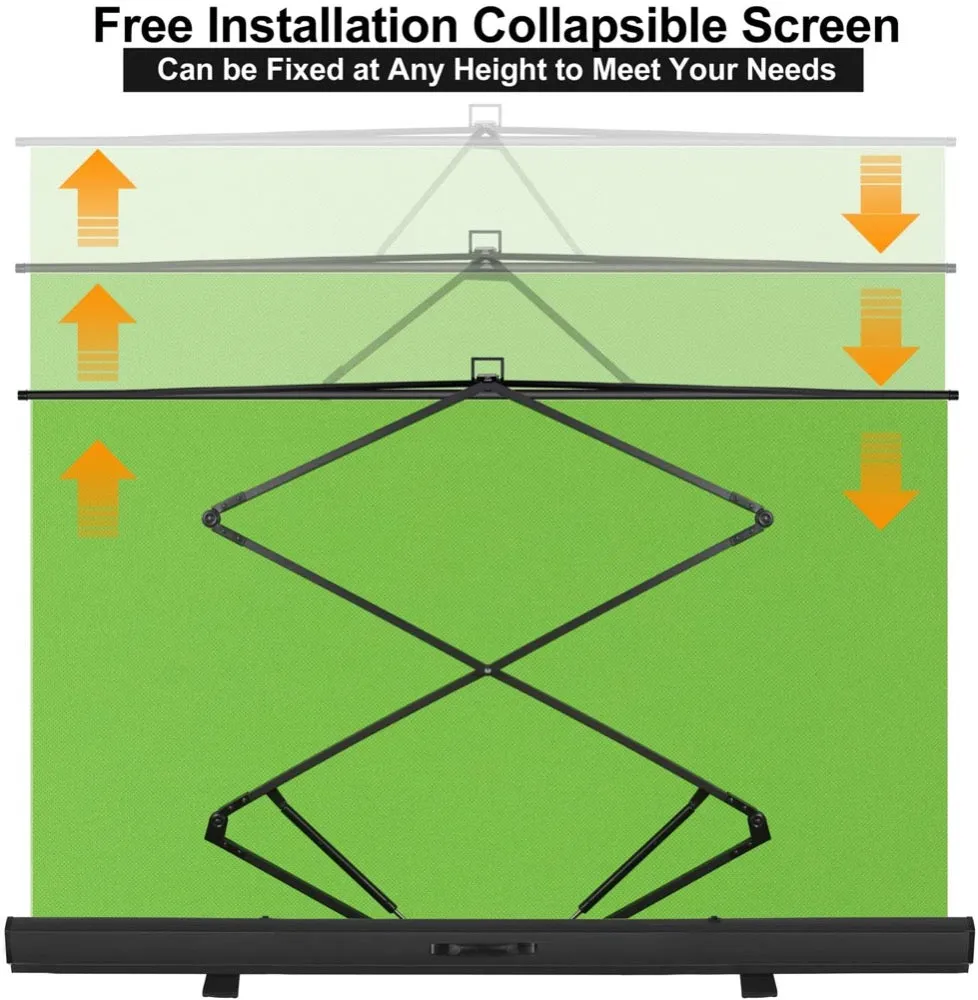 Upmost Office Portable Pull-Up 92"x77" & 60"x72" Green Screen Chroma Key Panel Backdrop