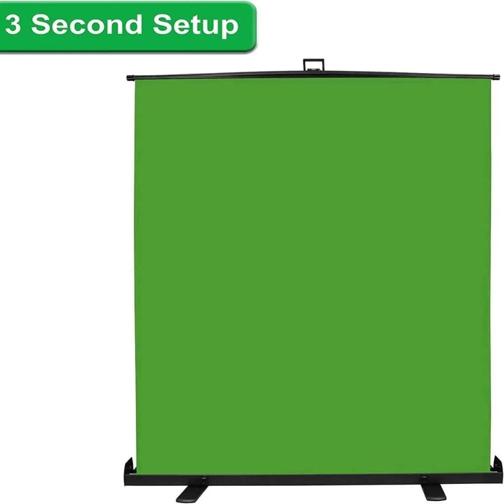 Upmost Office Portable Pull-Up 92"x77" & 60"x72" Green Screen Chroma Key Panel Backdrop