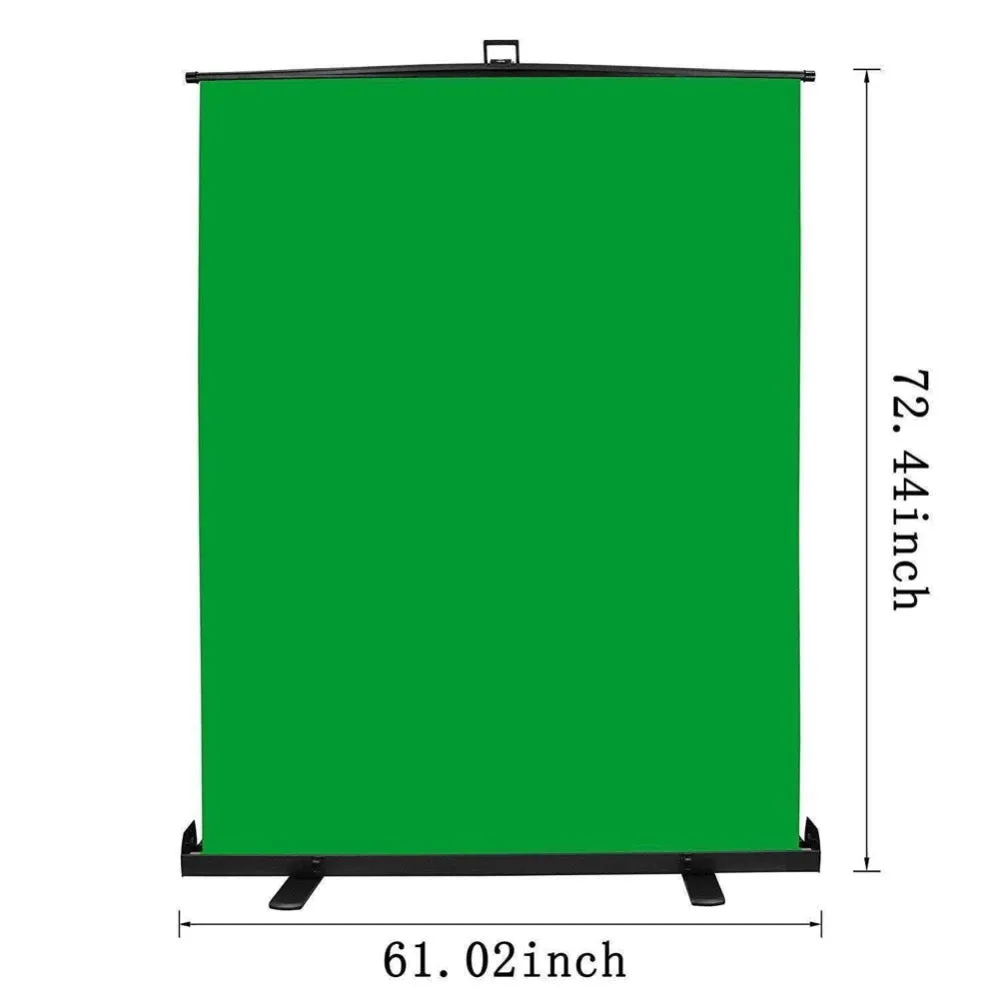 Upmost Office Portable Pull-Up 92"x77" & 60"x72" Green Screen Chroma Key Panel Backdrop