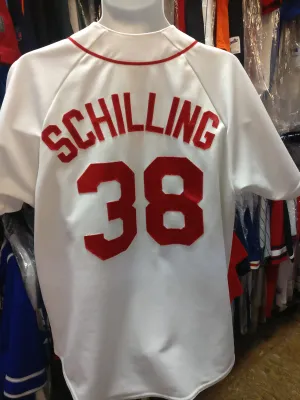 Vintage #38 CURT SHILLING Boston Red Sox MLB Majestic Jersey L