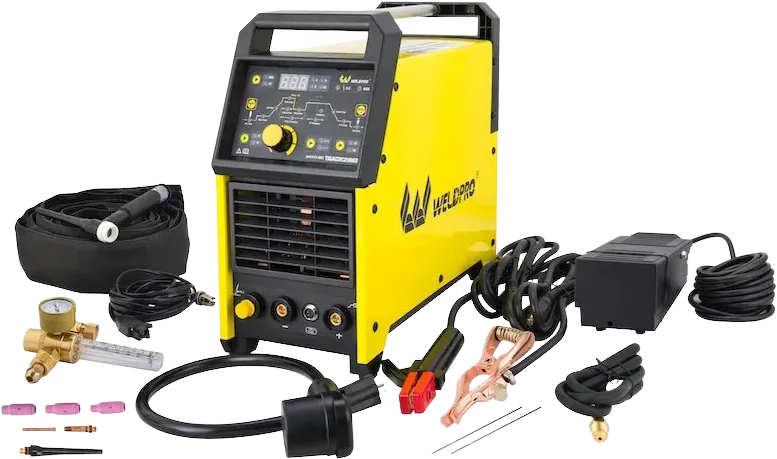 Weldpro TIGACDC200GD Digital AC/DC TIG Welder 200 Amp with Pulse CK17 Worldwide Superflex Torch with Trigger Switch Dual Voltage 220V/110V L12003 New