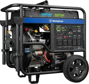 Westinghouse WGen12000DFc Generator 12000W/15000W 50 Amp Remote Start Dual Fuel with CO Sensor New