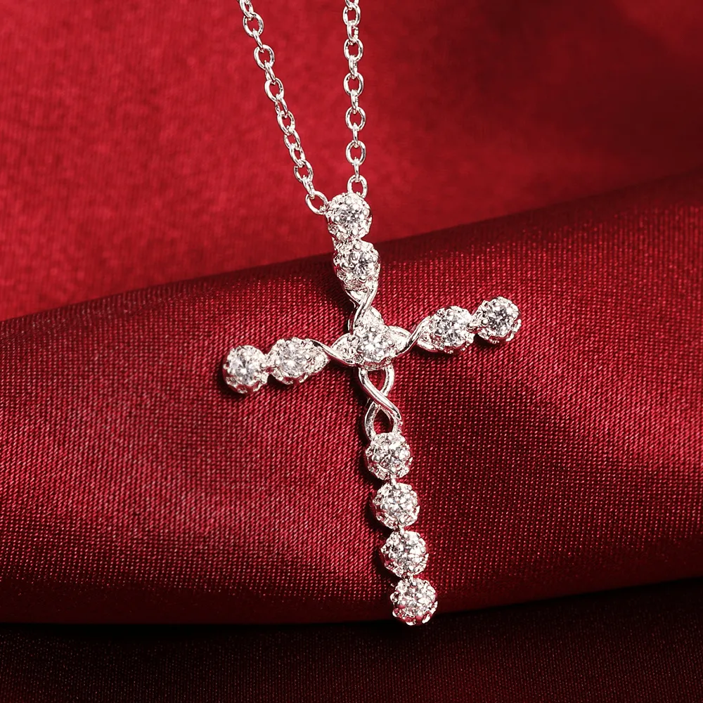 Women's Christian Necklace <br> Diamond Cross