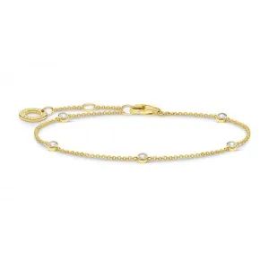 Yellow Gold Zirconia Stone Bracelet A1999-414-14-L19v